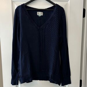 Anthropologie Button Side Sweatshirt